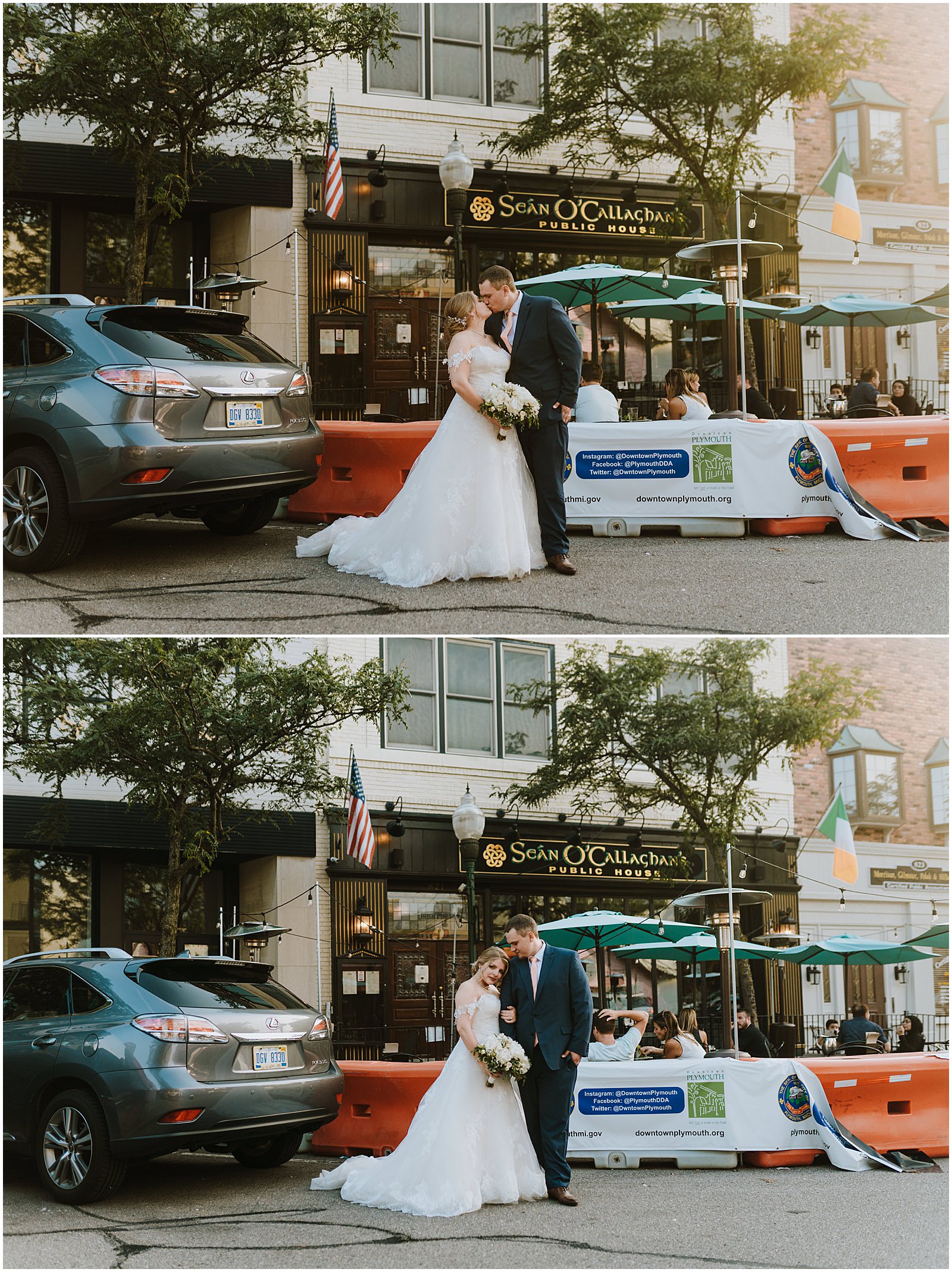 Downtown Plymouth Wedding Photos