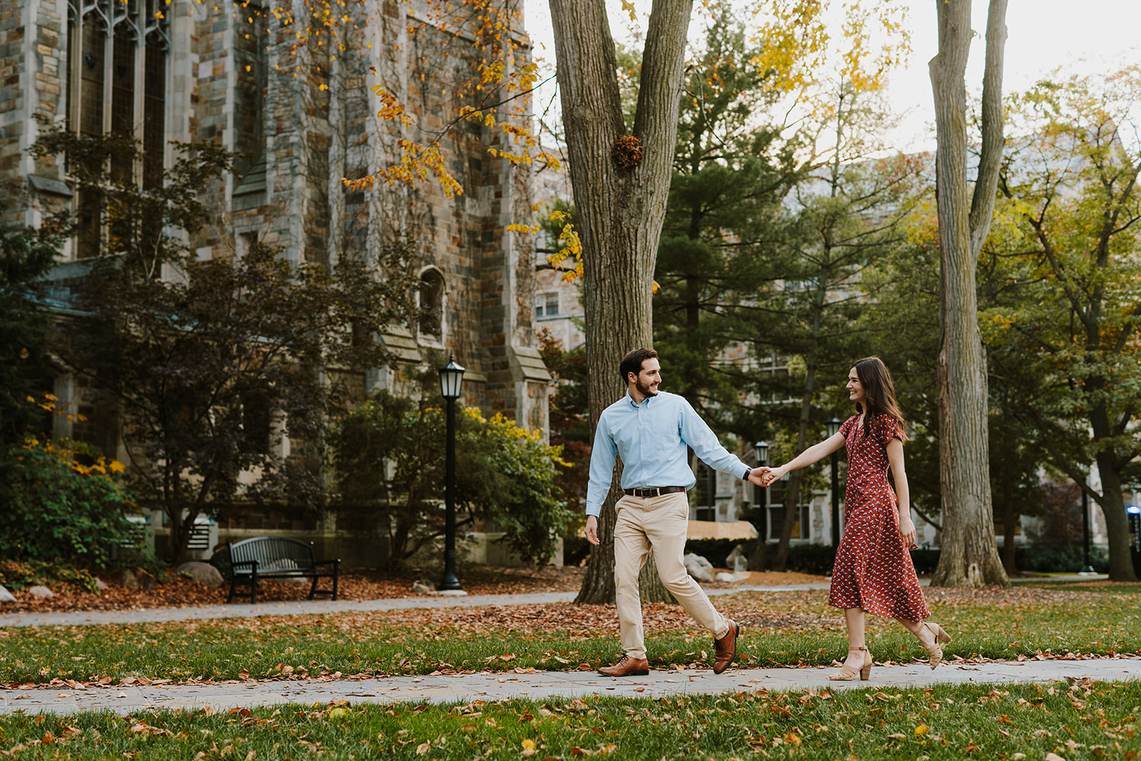Fall Law Quad Engagement Session | Mike & Sarah