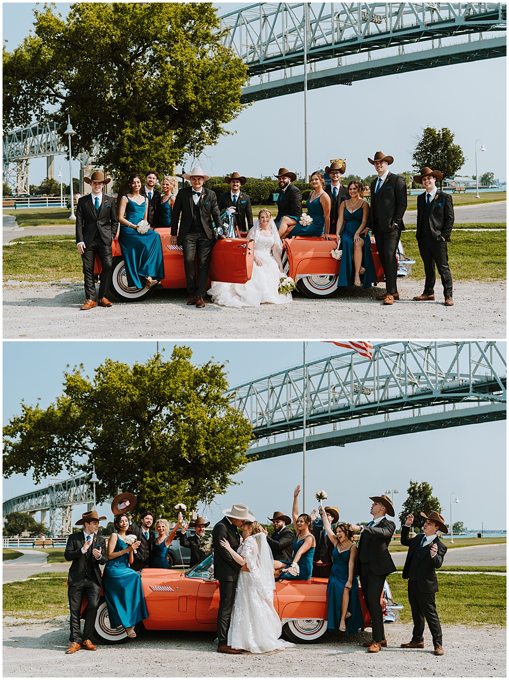 Port Huron Blue Water Bridge Wedding Photos