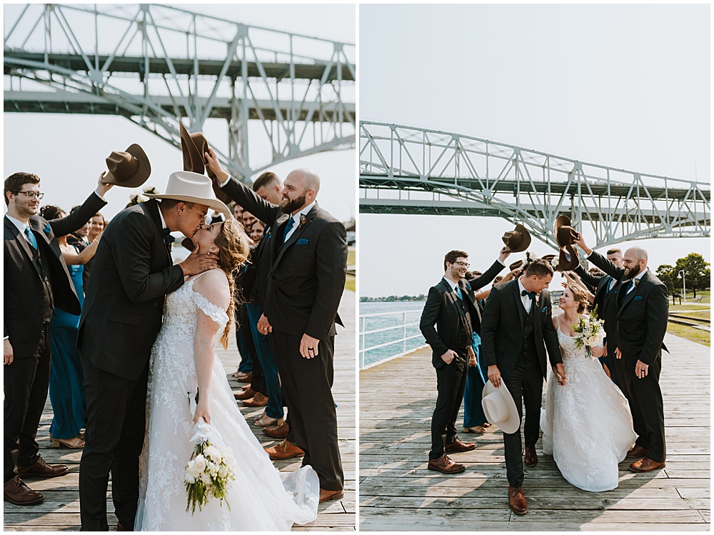 Port Huron Blue Water Bridge Wedding Photos