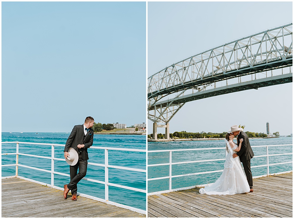 Port Huron Blue Water Bridge Wedding Photos