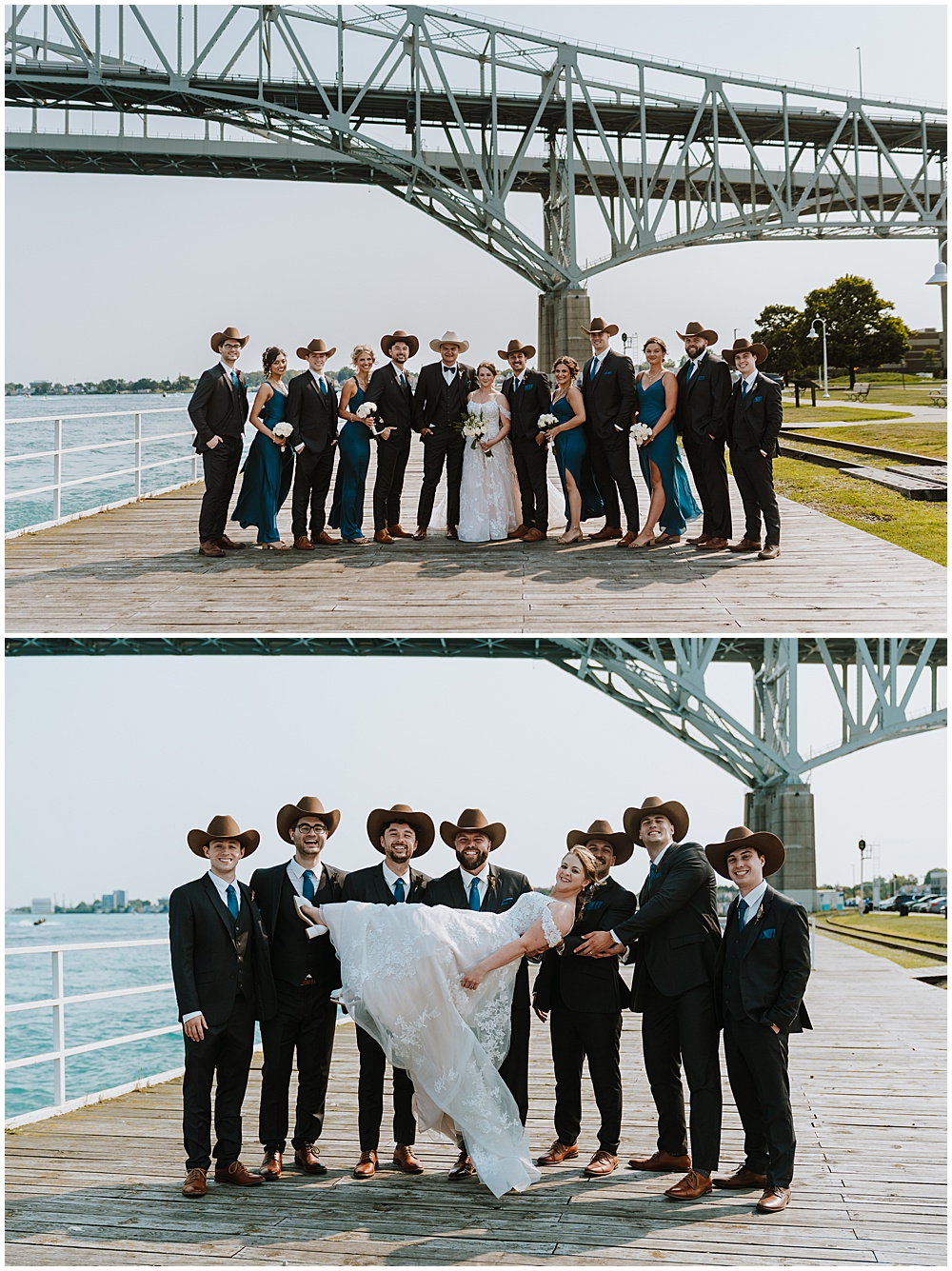 Port Huron Blue Water Bridge Wedding Photos