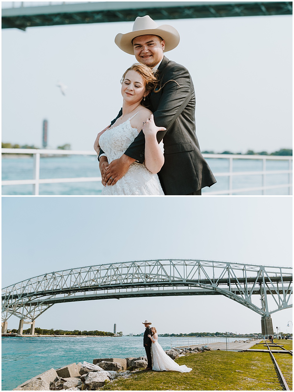 Port Huron Blue Water Bridge Wedding Photos