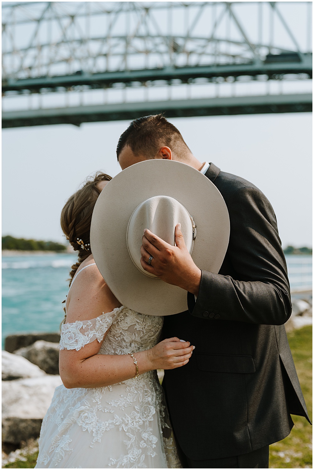 Port Huron Blue Water Bridge Wedding Photos
