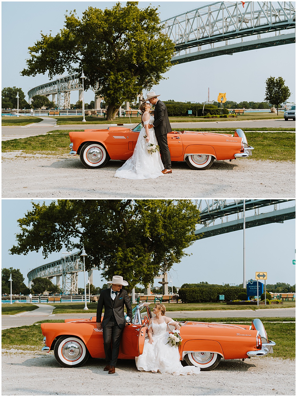 Port Huron Blue Water Bridge Wedding Photos