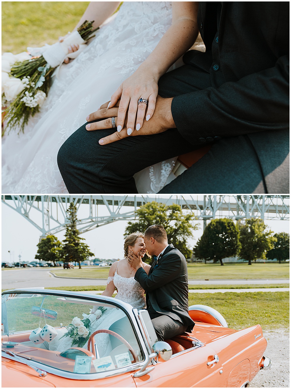 Port Huron Blue Water Bridge Wedding Photos